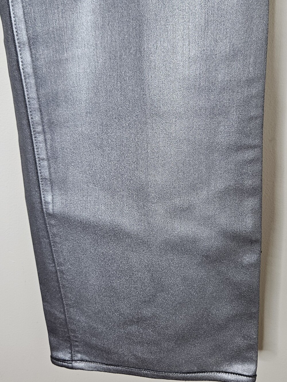 Paige Sasha Wide Leg Jeans in Silver Shimmer Revolve Brand Women's 26 - Picture 8 of 9